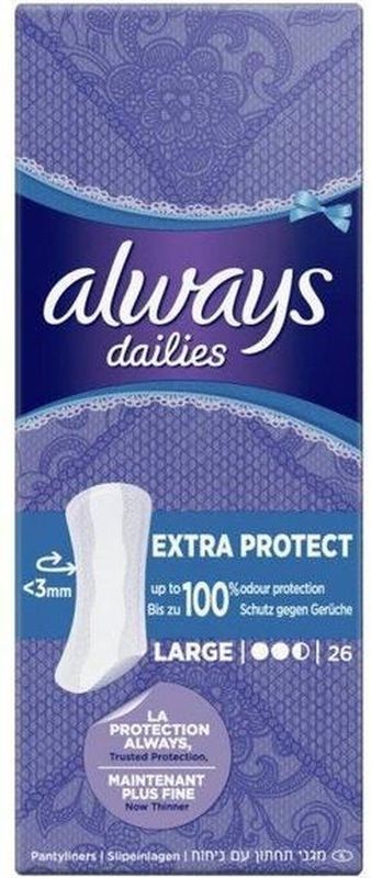 Always Dailies Inlegkruisjes Extra Protect L 24 stuks