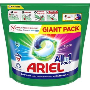 Ariel - Color All in 1 - Wasmiddel - Wascapsules - Pods - 72 Wasbeurten - Voordeelverpakking