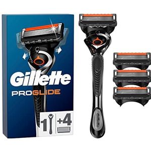 Gillette Proglide Scheersysteem Voor Mannen, 1 Handvat Met 4 Navulmesjes, Ontworpen Voor Een Gladde Scheerbeurt, Met Lubrastrip