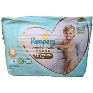 Pampers Pants Luierbroekje maat 4 (9-15kg), Premium Care, 38 stuks, bescherming en comfort pampers in gemakkelijk aan te brengen luiers