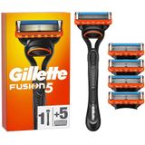 Gillette - Fusion 5 - Scheerset - Houder & 5 Navulscheermesjes
