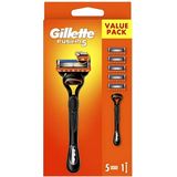 Gillette - Fusion 5 - Scheerset - Houder & 5 Navulscheermesjes