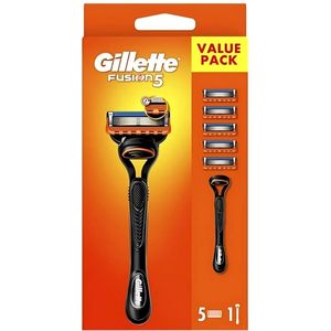 Gillette - Fusion 5 - Scheerset - Houder & 5 Navulscheermesjes