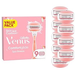 Gillette Venus Venus Comfortglide Spa Breeze-scheersysteem Voor Vrouwen 9 Navulmesjes 3 Ingebouwde Mesjes Voor Een Gladde Zachte Scheerbeurt Met Langdurig Resultaat