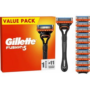 Gillette - Fusion 5 - Scheerset - Houder & 11 Navulscheermesjes