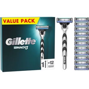 Gillette Mach3 met 12 scheermesjes