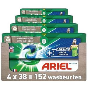 4x Ariël Pods Allin1 - 38sc953,8gr - + febreze -active odor defense wasmiddel