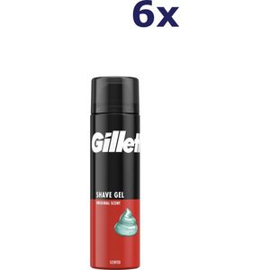 6x Gillette Scheergel Classic 200 ml