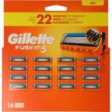 Gillette - Fusion Scheermesjes - 16 Stuks - Met Lubricatiestrip
