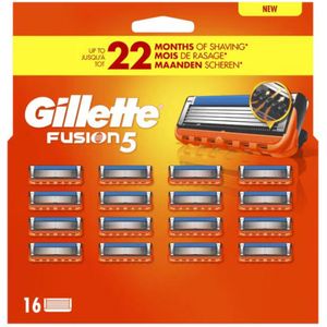 Gillette - Fusion Scheermesjes - 16 Stuks - Met Lubricatiestrip