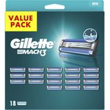 Gillette - Mach3 Scheermesjes - 18 Stuks - Drie Mesjes - Beschermende Microribbels