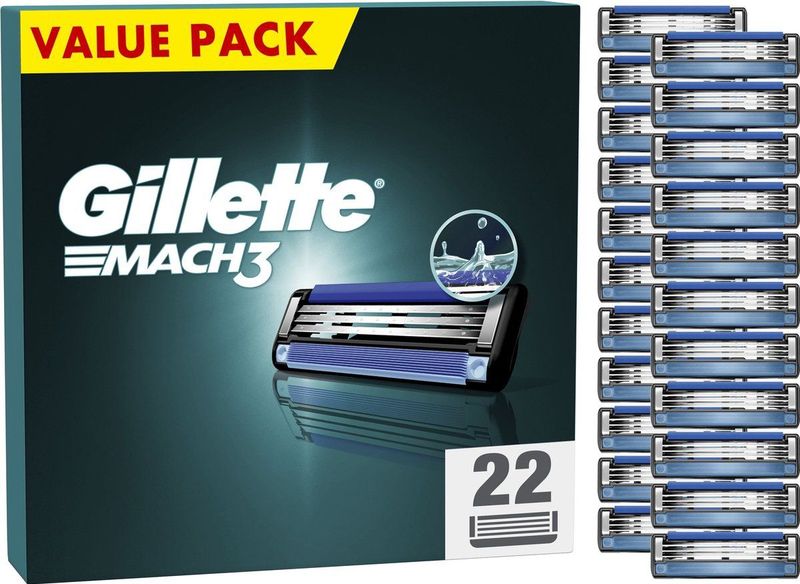 Gillette Mach3 -Navulmesjes - Voor Mannen - 22 Navulmesjes