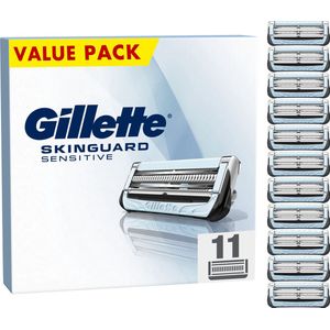 Gillette Skinguard Sensitive Navulmesjes Voor Mannen, Verpakking Met 11 Navulmesjes, Verbeterde Lubrastrip, Past Op Fusion-Handvatten