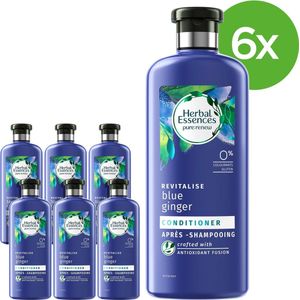 Herbal Essences pure:renew Revitalise Conditioner - Micellair Water & Blauwe Gember - Voordeelverpakking - 6x400ml
