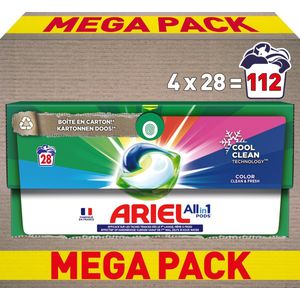 Ariel All-in-1 Wasmiddel Pods - Kleur - voordeelverpakking 4 x 28 Wasbeurten
