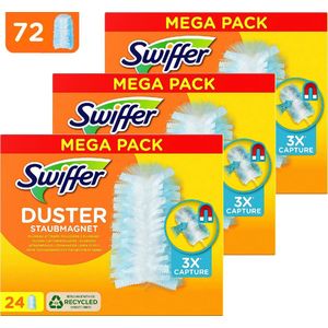 Swiffer Duster plumeaus, 72 dekbedden, vangt stof en vuil op, bereikt de moeilijkste plekken in huis, maxi-formaat, 36 maanden voorraad