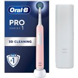 Oral-B Elektrische Zahnbürste Pro 1 Cross Action Pink mit Reiseetui