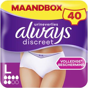 Always Discreet Incontinentiebroekjes voor Urineverlies - Maat Normal L - 40 stuks