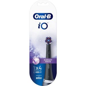Oral-B - iO Radiant White - Opzetborstels - Zwart - 4 Stuks