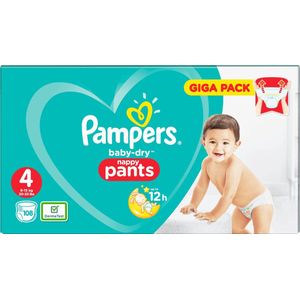 Pampers - Baby Dry Pants - Maat 4 - Mega Pack - 108 stuks - 9/15 KG