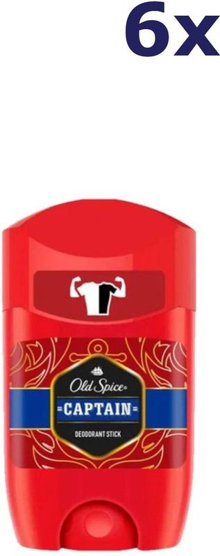 Old Spice Deodorante Stick Captain (6 x 50 ml)