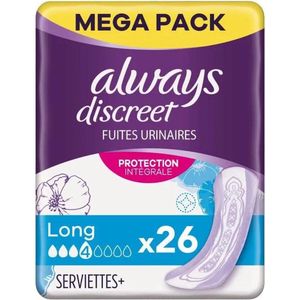 Always Discreet voor urineverlies Long - 26 verbanden