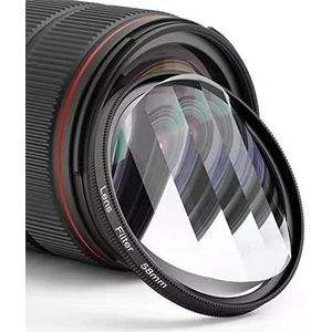Lineair prismafilter 52 mm 58 mm 67 mm 77 mm professionele cameralens (Color : 58mm Linear, Size : Add 62mm Adapter)