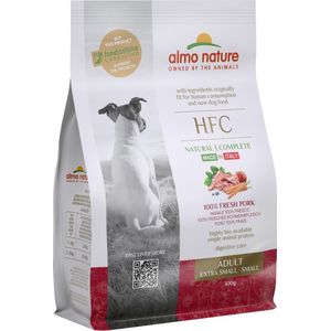 almo nature HFC Adult XS/S - droogvoer voor honden met verse kip, oorspronkelijk levensmiddelenkwaliteit en wordt nu gebruikt voor hondenvoeding.