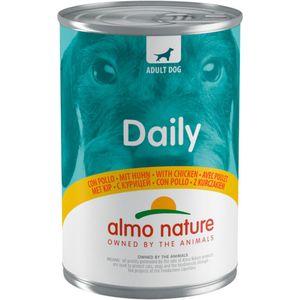 Almo Nature Daily Dog - Natvoer voor honden met kip – 24 blikjes van 400 g