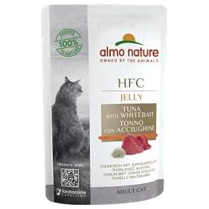 Almo Nature HFC Jelly Pouch 6 x 55 g - Thunfisch mit Jungsardellen