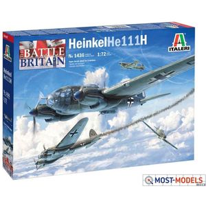1:72 Italeri 1436 Heinkel He111H Plastic Modelbouwpakket