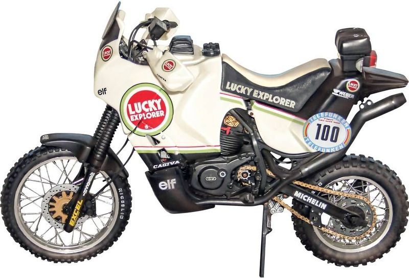 1:9 Italeri 4643 Cagiva Elefant 850 Paris-Dakar 1987 Motor Plastic Modelbouwpakket