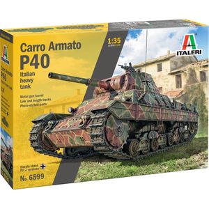 1:35 Italeri 6599 Carro Armato P.40 - Italian Heavy Tank Plastic Modelbouwpakket