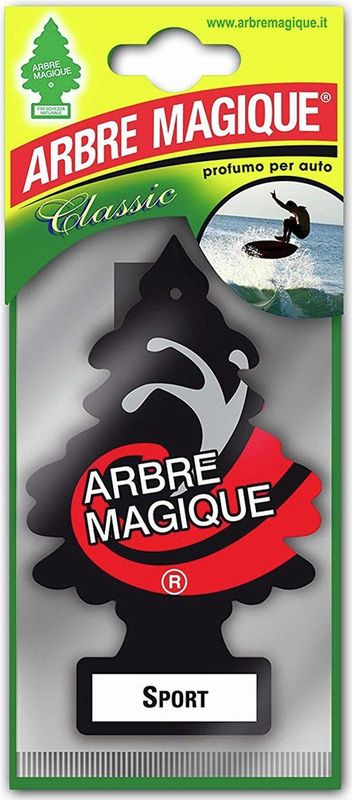 Arbre Magique - Sport - Luchtverfrisser - Zwart - Karton
