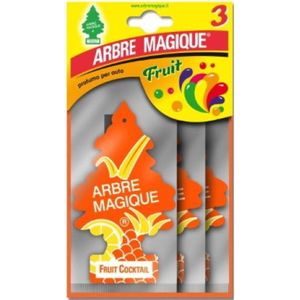 Arbre Magique, Autogeur Fruit Cocktail Frisse en delicate geur, houdt tot 7 weken, gemaakt in Italië, multipack met 3 stuks