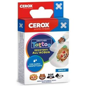 Cerox kinderpleister, microgeperforeerd, met desinfectiebinding, verpakking van 12 stuks