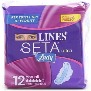 Lines Zijden Ultra Lady damesverband, 12 stuks