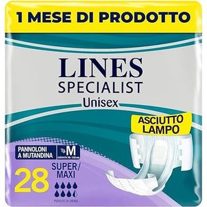 Lines Specialist Incontinentie-luier voor heren en dames, maat M x 24 + 4