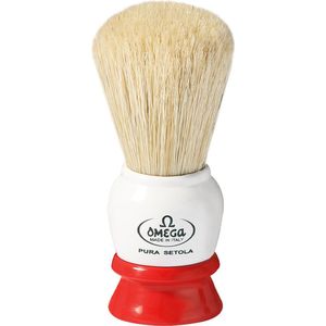 Omega Shaving Brush Wit-Rood
