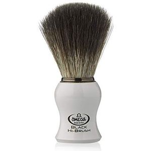 Omega 0196745 scheerkwast van vezel ""Black Hi-Brush"", wit