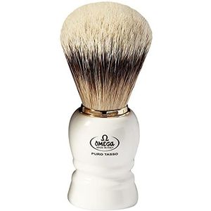 Scheerkwast Omega van vlak Silvertip met handvat van hars