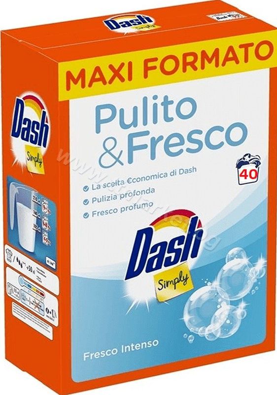Dash - Simply Puur & Fresh - Waspoeder - Wasmiddel - 2,6kg - 40 Wasbeurten