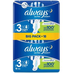 Always Ultra -Nacht Met Vleugels 18 st