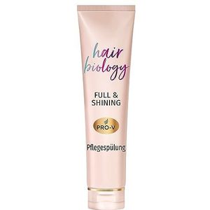 Hair Biology Full & Shining verzorgende spoeling, voor fijn of dunner wordend en gekleurd haar, conditioner, haarverzorging, met lotusbloem, conditioner zonder kleurstoffen, fijn haar, dun haar, 160