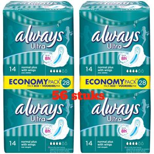 Always Maandverband Ultra Normal Plus 56 stuks