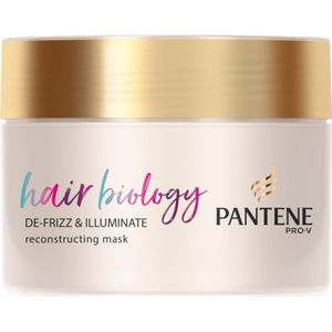 Pantene Hair Biology De-Frizz & Illuminate Haarmasker voor Droog en Gekleurd Haar 160 ml