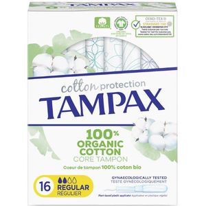 Tampax Tampons Organic Cotton Regular 16 stuks