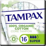 Always Tampax Cotton Protection Super met applicator, 16 cm, hartstempel van biologisch katoen