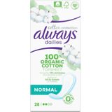 Always Dailies Cotton slip-inleggers normaal 28