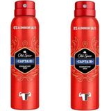 Old Spice - Captain - Deodorant Spray - 2x 150ml